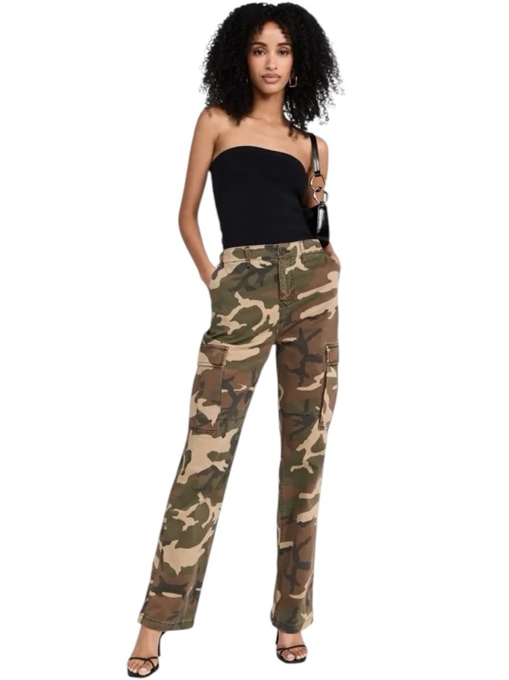 GOOD AMERICAN Uniform Camo Cargo Pants Size 4/27